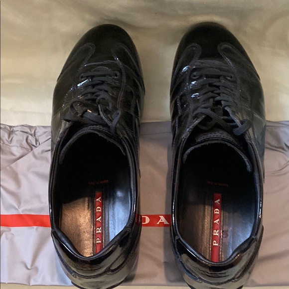 Men's Black Patent Leather Prada Shoes US 10 Prada 9 - Picture 4 of 8